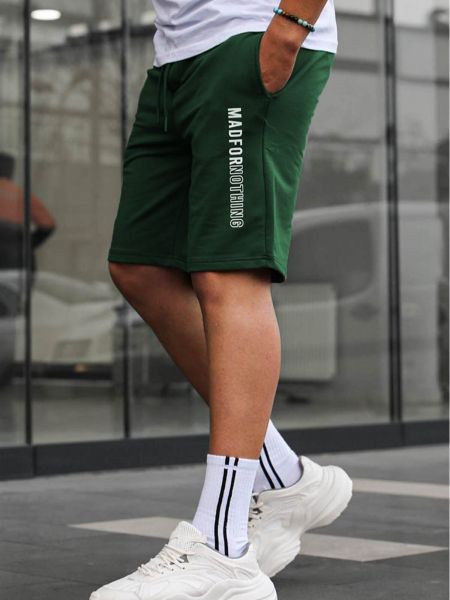 Pantaloni scurți cu imagine Madmext verde