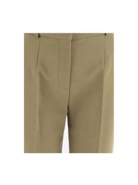 Pantalones de algodón Victoria Beckham beige