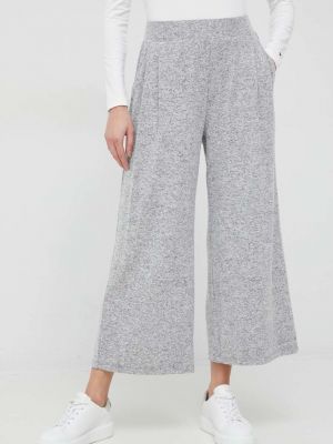 Dkny pantaloni femei, culoarea gri, lat, high waist