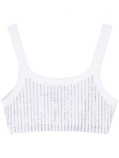 Bralette ar kristāliem The Attico balts