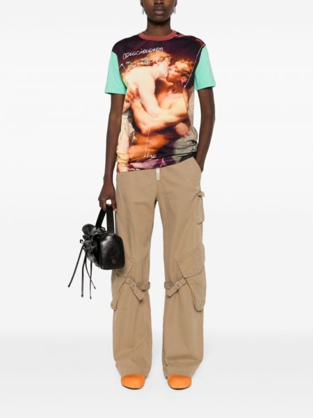 Klasikinio medvilninis marškinėliai Vivienne Westwood žalia