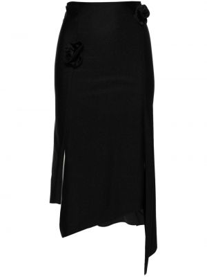 Květinové midi sukně Coperni černé