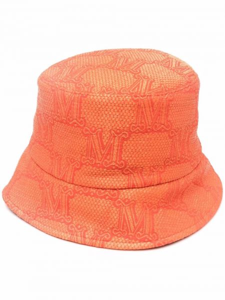 Žakardinis kepurė Max Mara oranžinė
