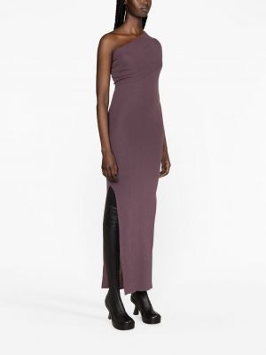 Vlněné dlouhé šaty Rick Owens fialové
