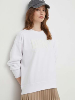 Bluza bawełniana z nadrukiem Dkny biała