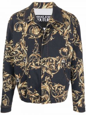 Trykt lang jakke Versace Jeans Couture svart