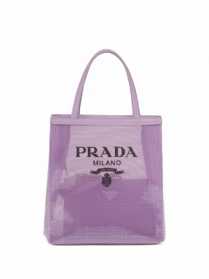 Trykt paljett mini bag Prada lilla