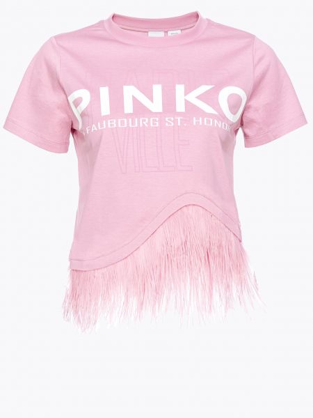 Розовая футболка Pinko