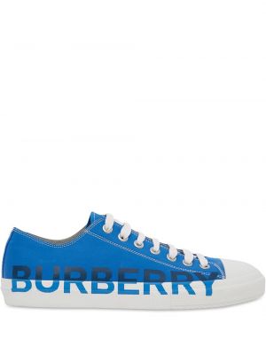 Zapatillas con cordones con estampado Burberry azul