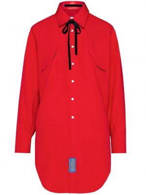 Αναστρεπτός μάλλινο πουκάμισο Maison Margiela κόκκινο