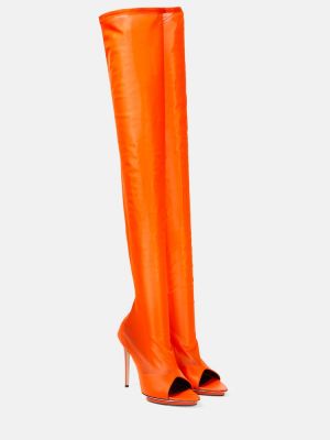 Kožené holínky Victoria Beckham oranžové