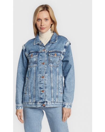 Priliehavá džínsová bunda Wrangler modrá
