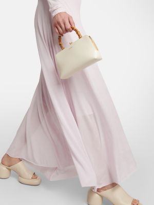 Sukienka długa drapowana Jil Sander różowa