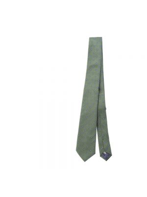 Jedwabny krawat Tagliatore zielony