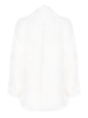 Manteau de fourrure à imprimé en cristal Vivetta blanc