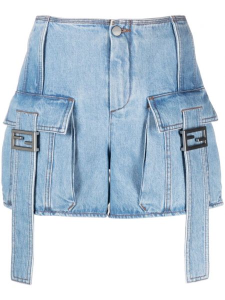 Shorts cargo avec poches Fendi bleu