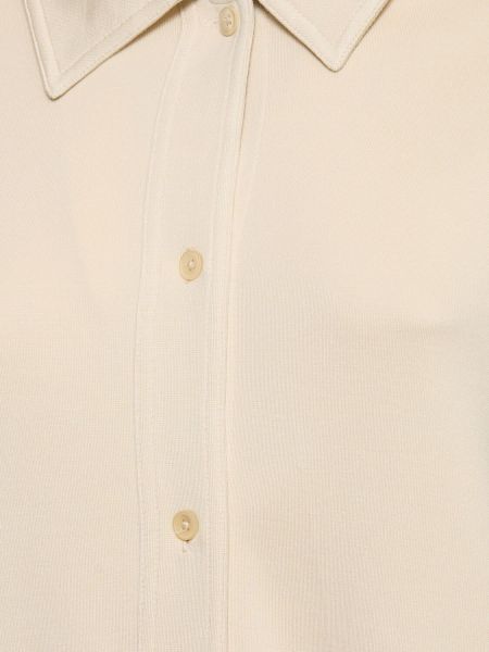 Camisa de viscosa de tela jersey Totême beige