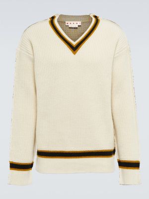 Vlnený sveter z alpaky Marni béžová
