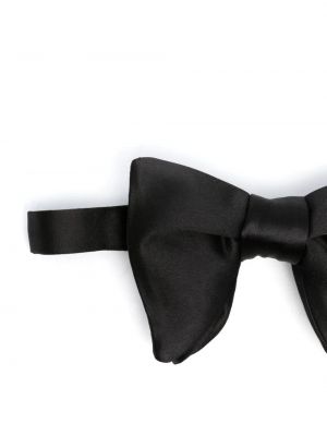 Jedwabny satynowy krawat z kokardką Tom Ford czarny