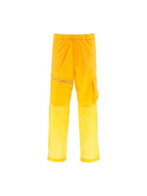 Szerokie spodnie Moncler żółte
