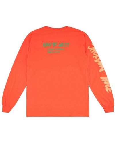 Camiseta con estampado Kanye West naranja