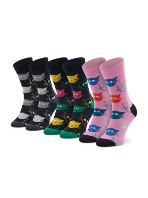 Hlačne nogavice Happy Socks črna