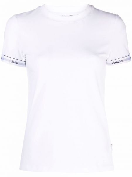 Camiseta con estampado Calvin Klein blanco