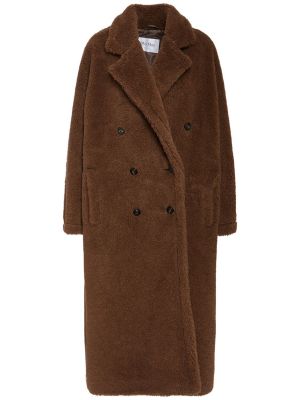 Oversize палто от алпака вълна Max Mara кафяво
