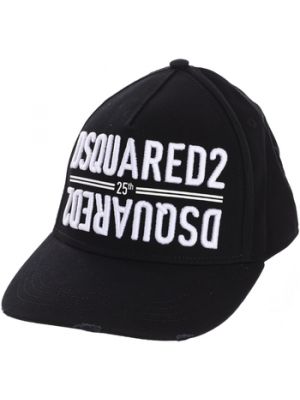 Czarna czapka z daszkiem Dsquared