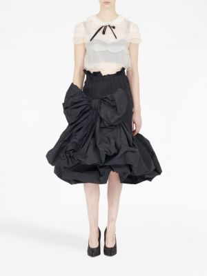 Oversized sukně s mašlí Maison Margiela černé