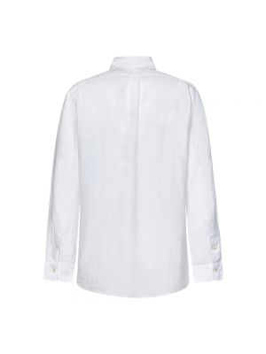 Camisa con bordado de lino Polo Ralph Lauren blanco