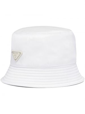 Biała czapka Prada