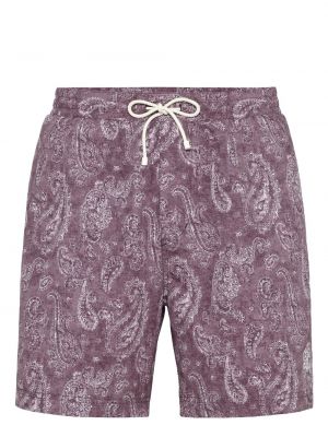 Shorts mit print Brunello Cucinelli lila