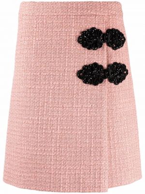 Falda con bordado Boutique Moschino rosa