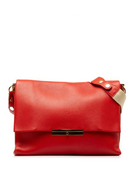Δερμάτινη τσάντα χιαστί Céline Pre-owned κόκκινο