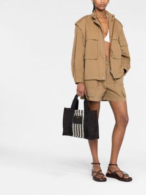 Geflochtene shopper handtasche mit print Isabel Marant