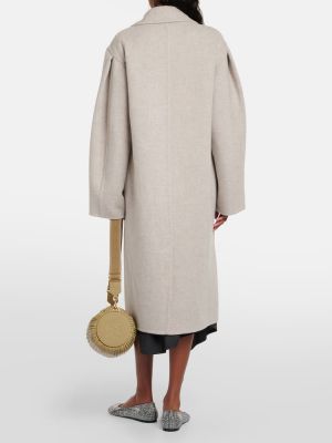 Abrigo de lana de cachemir con estampado de cachemira Loewe beige