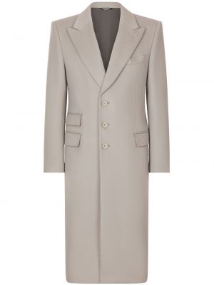 Kašmírový kabát Dolce & Gabbana sivá