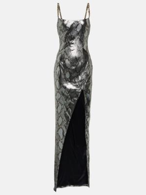 Maksi haljina s printom sa zmijskim uzorkom Balmain