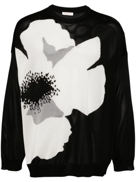 Jersey sweatshirt aus baumwoll mit print Valentino Garavani schwarz