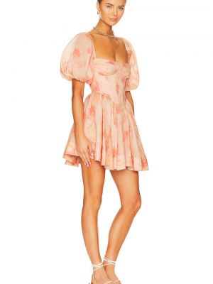 Корсетное платье в цветочек Bardot оранжевое