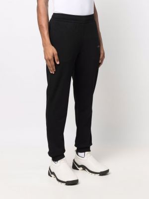 Bavlněné sportovní kalhoty s potiskem Burberry černé