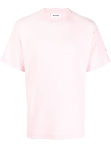 Памучна тениска Soulland розово
