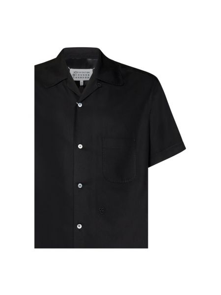 Camisa con bordado manga corta Maison Margiela negro
