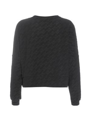 Меланжов пуловер с качулка Puma черно