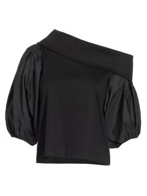 Блузка с пышными рукавами Tanya Taylor черная