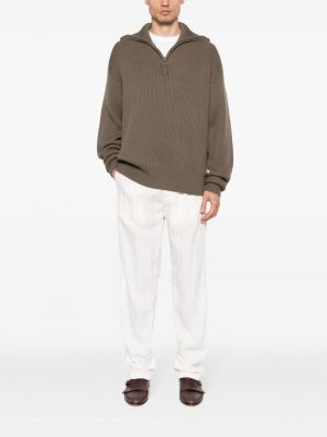Pantalon droit Giorgio Armani blanc