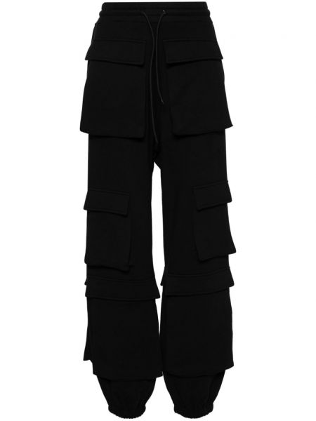 Siuvinėtos „cargo“ stiliaus kelnės Msgm juoda
