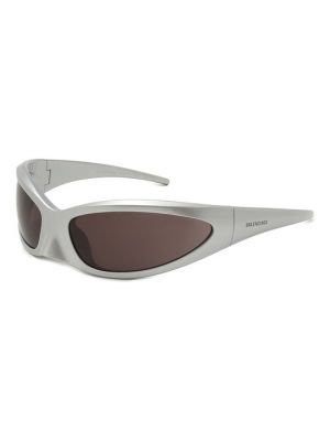 Серебряные очки солнцезащитные Balenciaga