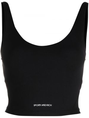 Top con stampa Sporty & Rich nero